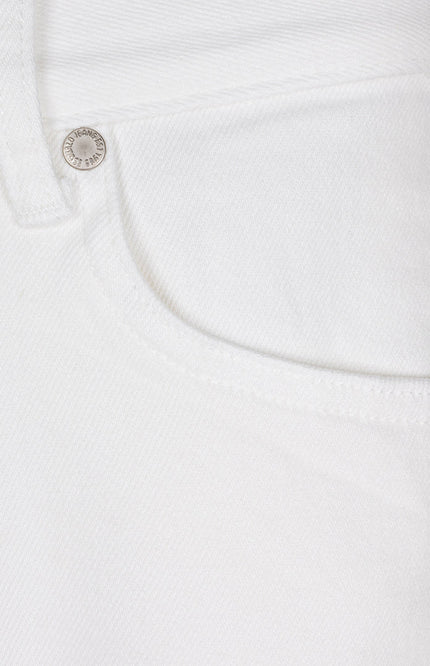 EsQualo Jeans Wide Leg Offwhite SP25.12014 Stretchshop.nl