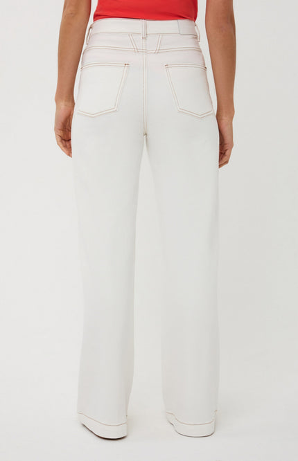 EsQualo Jeans Wide Offwhite SP26.12022 Stretchshop.nl