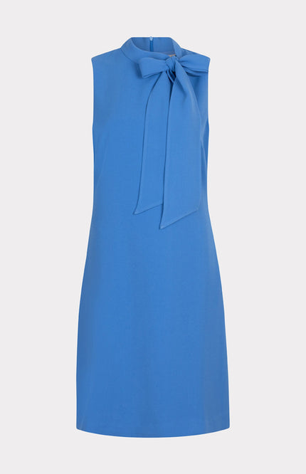 EsQualo Jurk Bow Blue SP25.10013 Stretchshop.nl