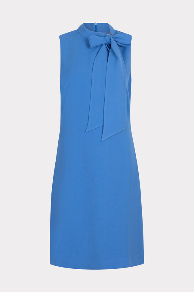 EsQualo Jurk Bow Blue SP25.10013 Stretchshop.nl