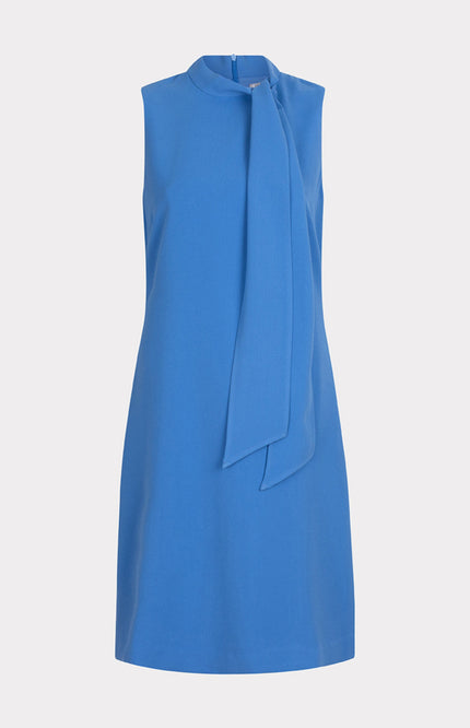 EsQualo Jurk Bow Blue SP25.10013 Stretchshop.nl
