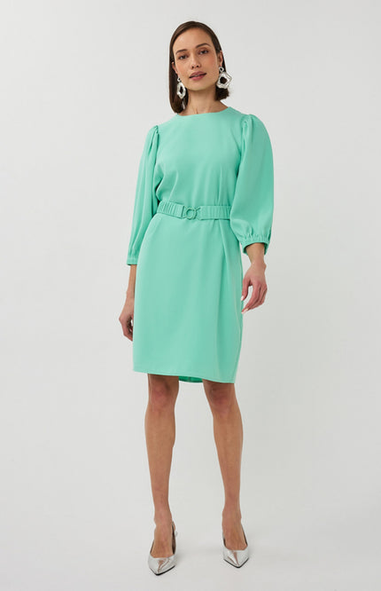 EsQualo Jurk Crêpe Mint Green SP26.10004 Stretchshop.nl