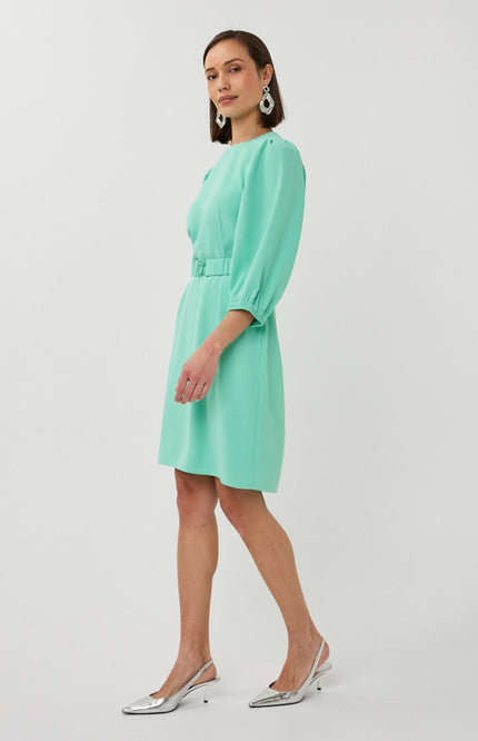 EsQualo Jurk Crêpe Mint Green SP26.10004 Stretchshop.nl