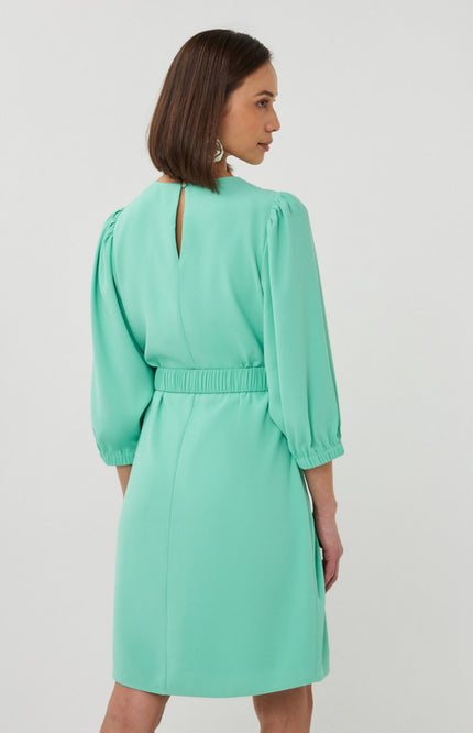 EsQualo Jurk Crêpe Mint Green SP26.10004 Stretchshop.nl