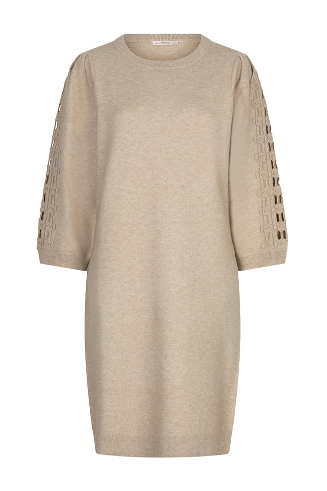 Jurk Knit Embroidery Biscuit F26.07523