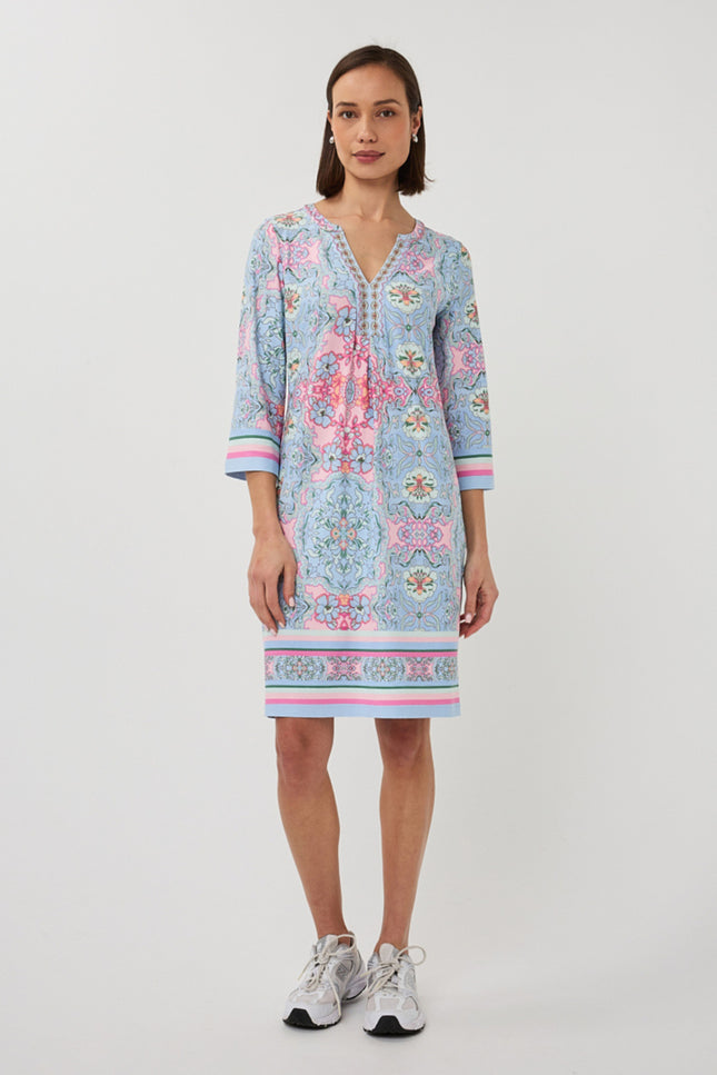 EsQualo Jurk Muse Print SP26.30012 Stretchshop.nl