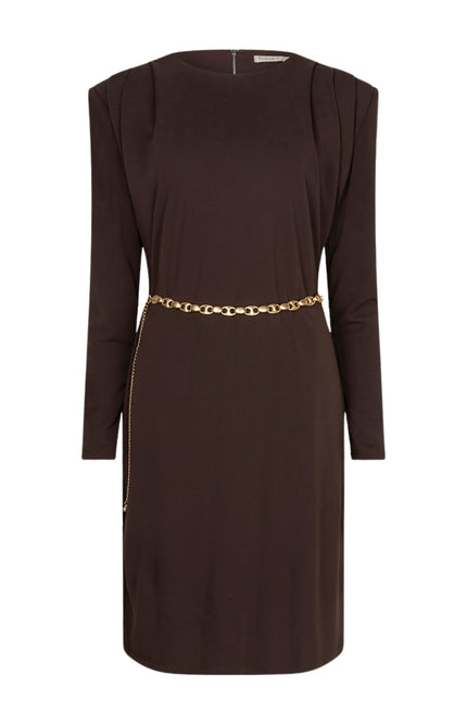 Jurk Pleats Cacao F26.05526