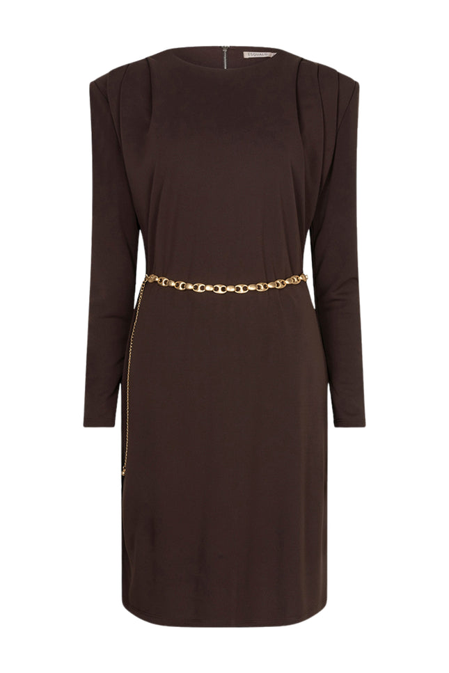 Jurk Pleats Cacao F26.05526
