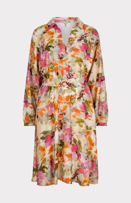 EsQualo Jurk Raglan Floral Garden SP25.15000 Stretchshop.nl