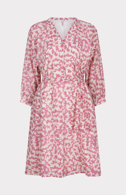 EsQualo Jurk Raglan Floral Retreat SP25.15008 Stretchshop.nl