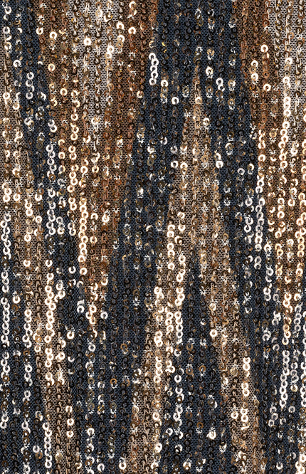 EsQualo Jurk sequins zigzag print W24.08704 Stretchshop.nl