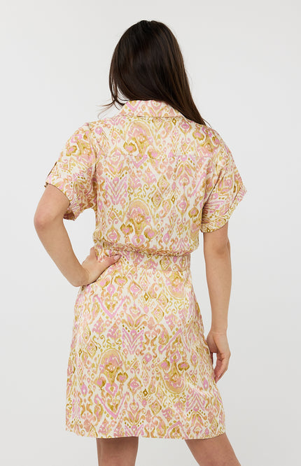 EsQualo Jurk Short Solar Print HS25.14216 Stretchshop.nl