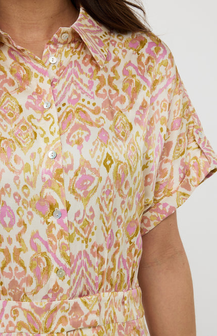 EsQualo Jurk Short Solar Print HS25.14216 Stretchshop.nl