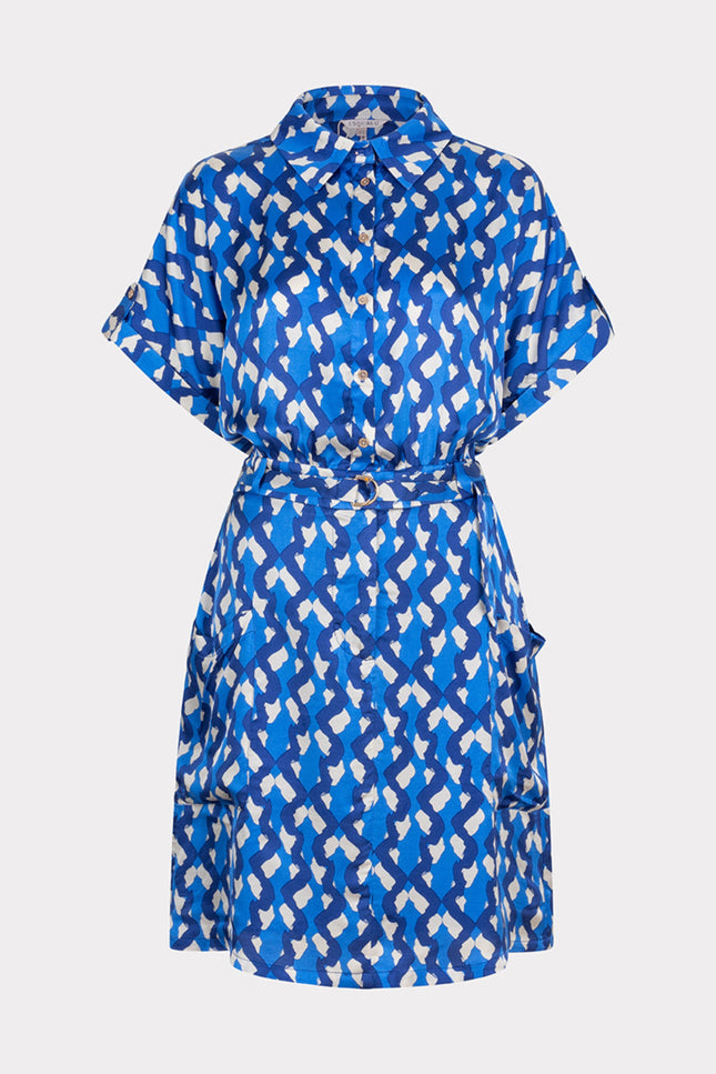 EsQualo Jurk Utopia Fantasy Print SP25.14016 Stretchshop.nl