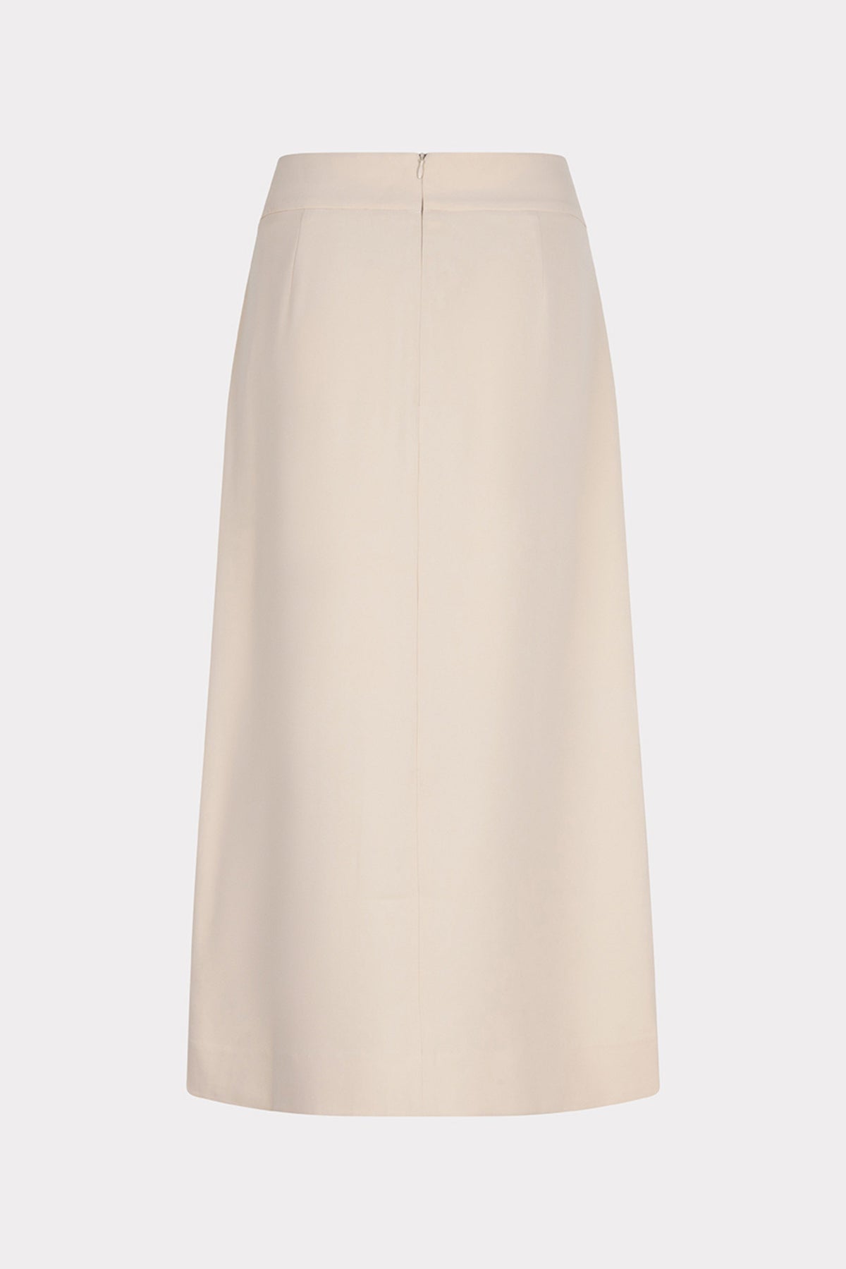 Lange zomerrok van EsQualo in zandkleur met wijde pasvorm en elastische taille, perfect voor casual en zomerse gelegenheden.
