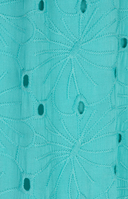 EsQualo Rok Long Embroidery Flower Lagoon HS25.09220 Stretchshop.nl