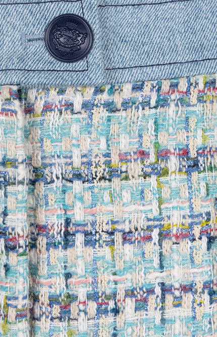 EsQualo Rok Tweed Jeans Accent Blue SP.19001 Stretchshop.nl