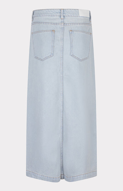 EsQualo Skirt maxi twill light blue 12210 Stretchshop.nl