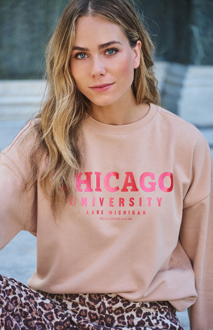 EsQualo Sweater Chicago Sand SP26.05018 Stretchshop.nl