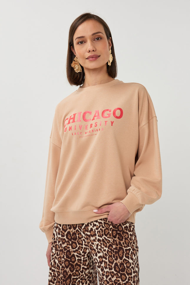 EsQualo Sweater Chicago Sand SP26.05018 Stretchshop.nl