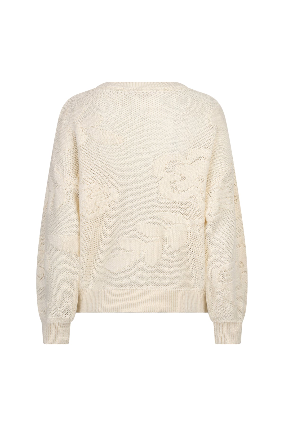 Lichtbruine fancy Daisy gebreide trui van EsQualo met bloemendessin, comfortabel en stijlvol voor dames.