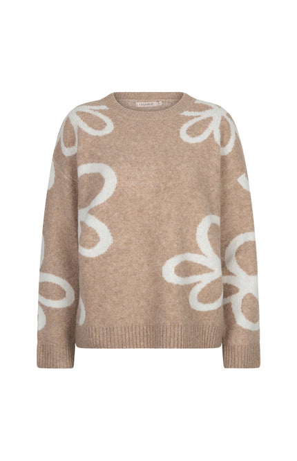 Sweater Intarsia Sand Melange F26.02505