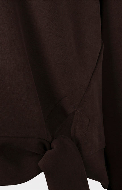 Sweater Modal Knot Detail Cacao F26.05502