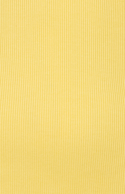 EsQualo Top Satin Binding Rib Knit Lemon HS26.30208 Stretchshop.nl