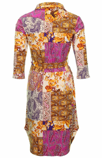 Mi Piace Travel jurk patchwork paisley 202092 Stretchshop.nl