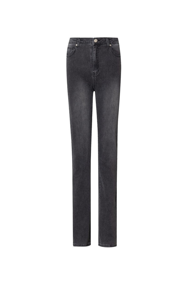 Flair jeans dilana denim mid grijs