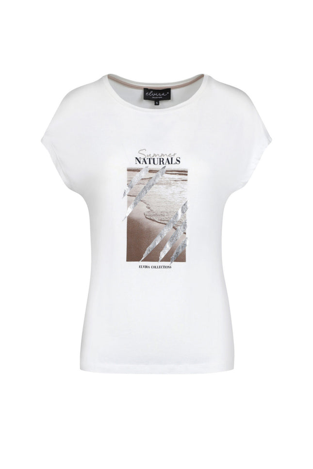 Elvira Casuals T-shirt nadine offwhite 24-014 Stretchshop.nl