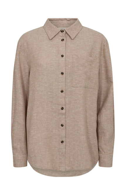 Freequent Blouse Fqlava Sand Melange 126528 Stretchshop.nl