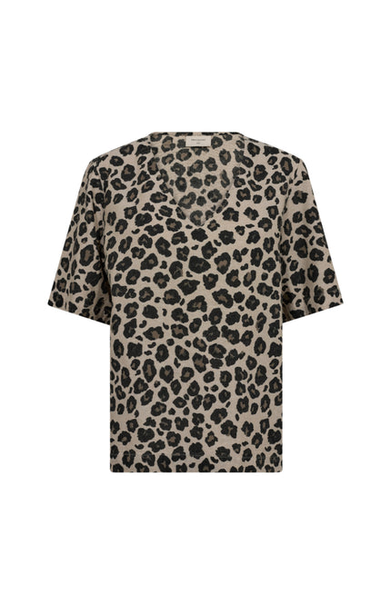Freequent Blouse Fqlavisco Sand Melange Black 206035 Stretchshop.nl