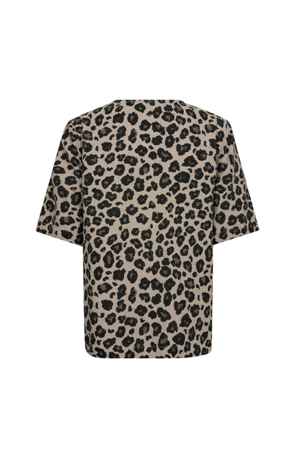 Freequent Blouse Fqlavisco Sand Melange Black 206035 Stretchshop.nl