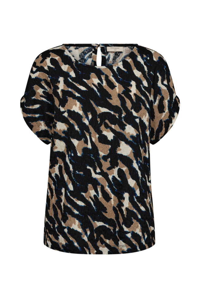 Freequent Blouse Fqnalia Black Silver Mink Stretchshop.nl