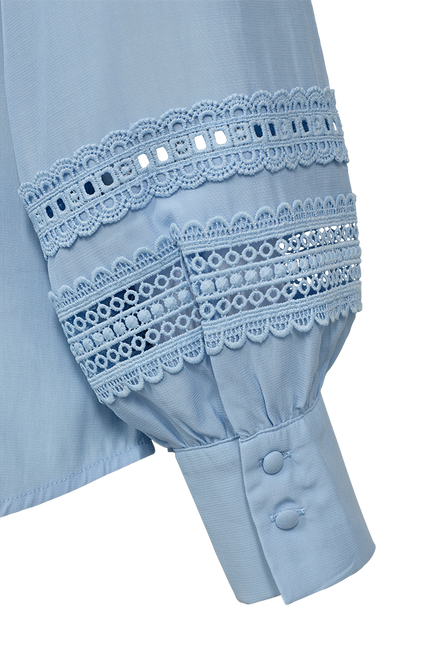 Freequent Blouse Fqsweetly Chambray Blue Stretchshop.nl