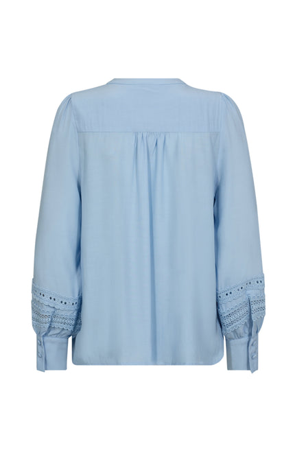 Freequent Blouse Fqsweetly Chambray Blue Stretchshop.nl