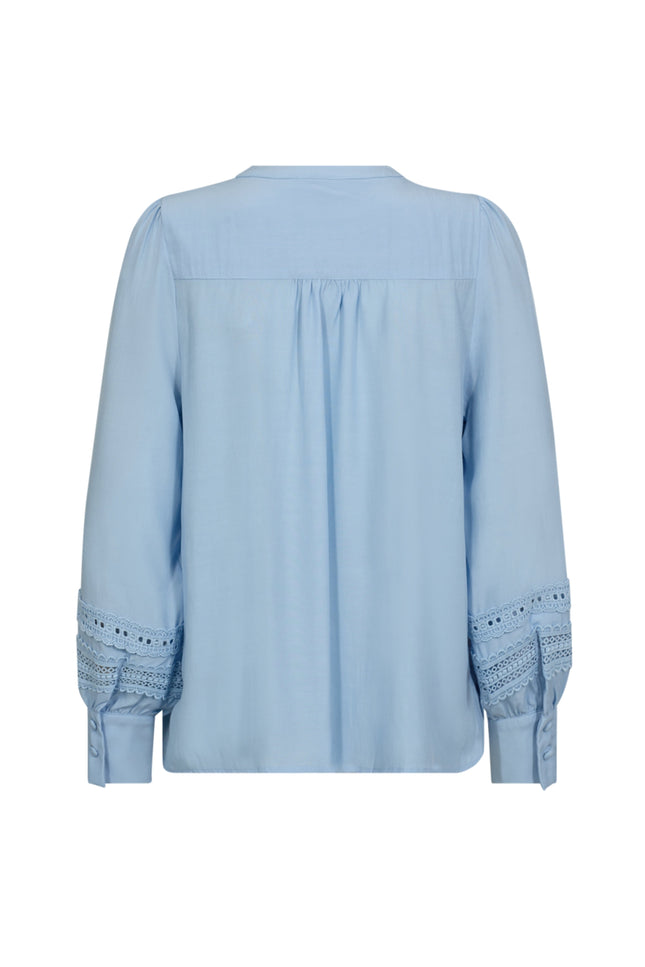 Freequent Blouse Fqsweetly Chambray Blue Stretchshop.nl