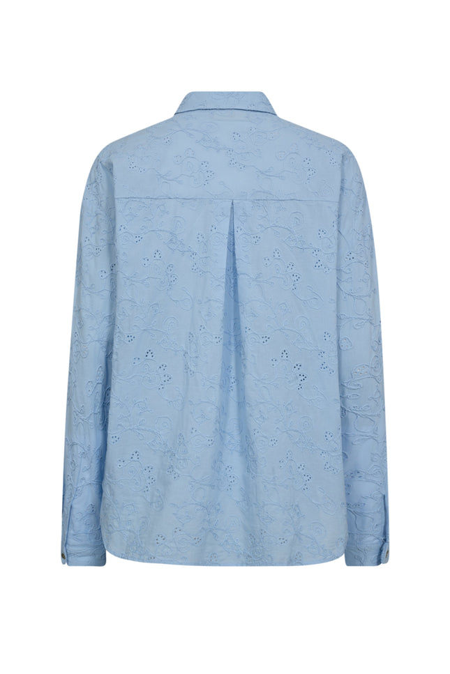 Freequent Blouse Fquniqua Chambray Blue Stretchshop.nl