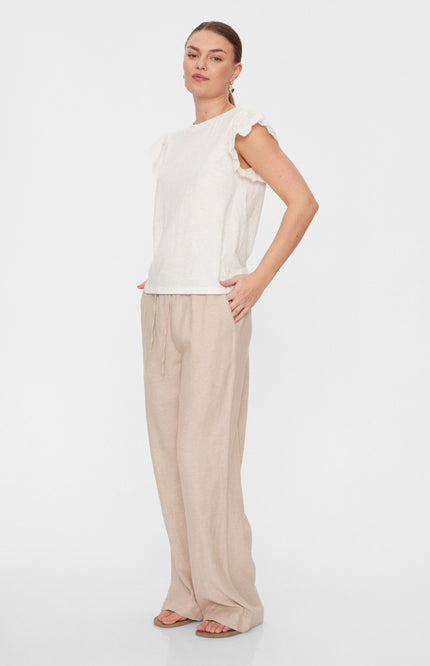 Freequent Broek Fqlava Sand Melange Stretchshop.nl