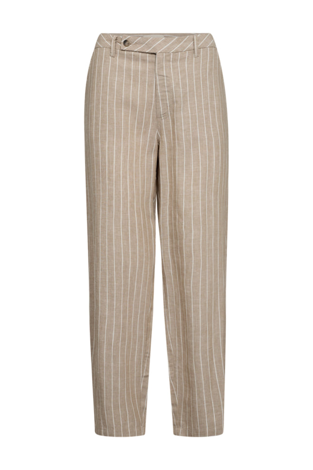 Freequent Broek Fqlavega Sand Melange Star Offwhite 205605 Stretchshop.nl