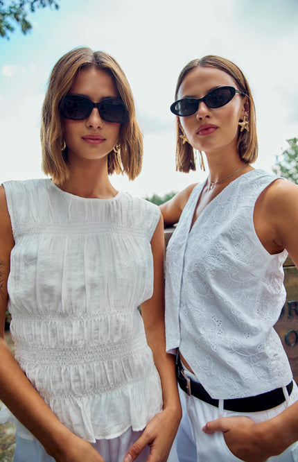 Freequent Gilet Fquniqua Brilliant White 206489 Stretchshop.nl