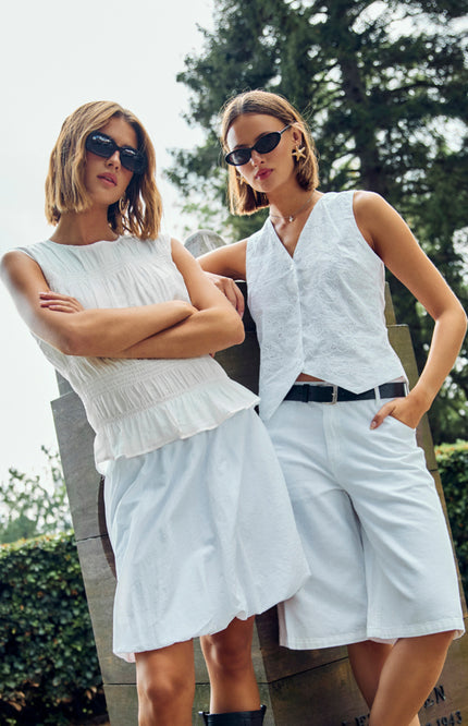 Freequent Gilet Fquniqua Brilliant White 206489 Stretchshop.nl