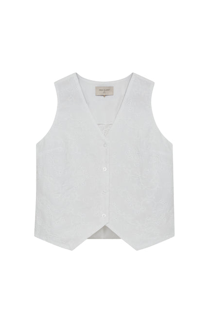Freequent Gilet Fquniqua Brilliant White 206489 Stretchshop.nl