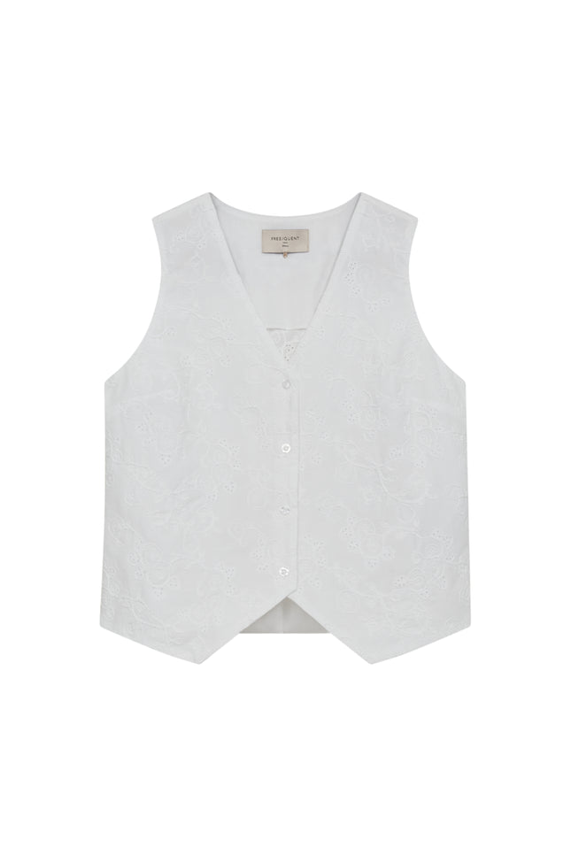 Freequent Gilet Fquniqua Brilliant White 206489 Stretchshop.nl