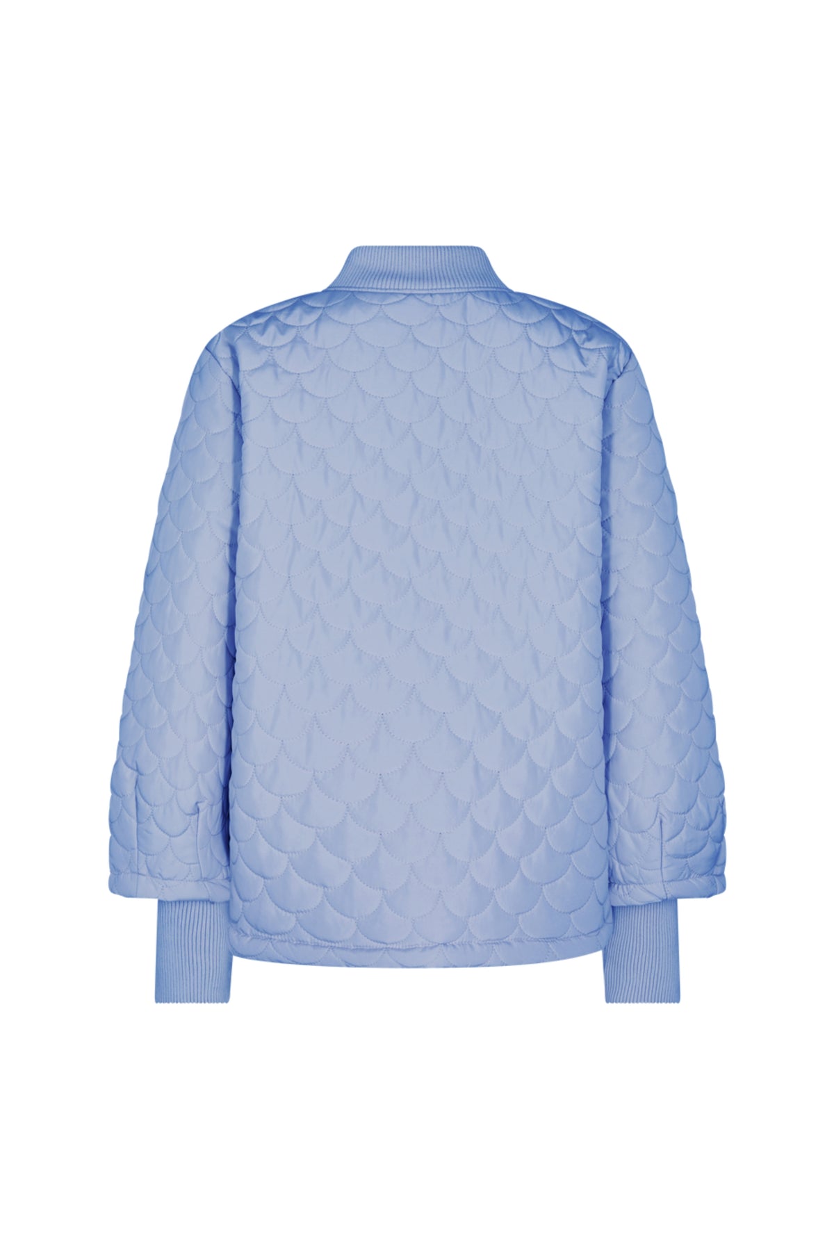 Freequent Fqbingo Vista Blue jas met capuchon en ritssluiting, zacht en waterafstotend voor dames.