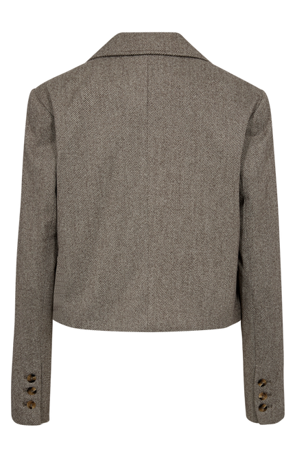 Freequent Jacket fqsillen herringbone light grey melange Stretchshop.nl
