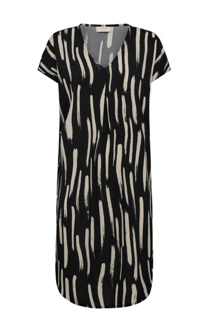 Freequent Jurk Fqfloi Black Moonbeam 206676 Stretchshop.nl