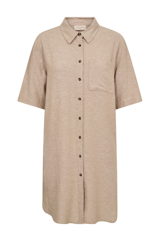 Freequent Jurk Fqlava Sand Melange 205820 Stretchshop.nl