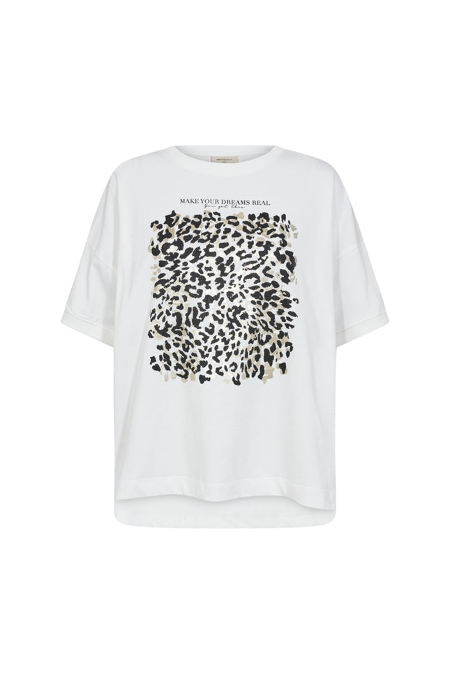 Freequent T-shirt Fqcarol Star Offwhite Black 206452 Stretchshop.nl